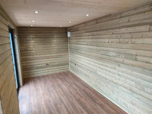 Módulo de contenedor - con bardo de madera maciza